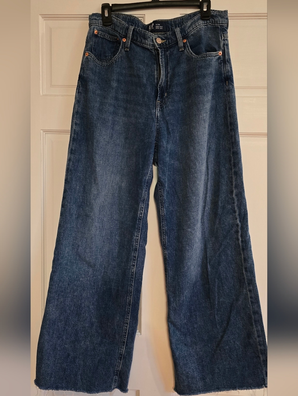 GAP Wide Leg Flare Jeans - Dark Blue Denim